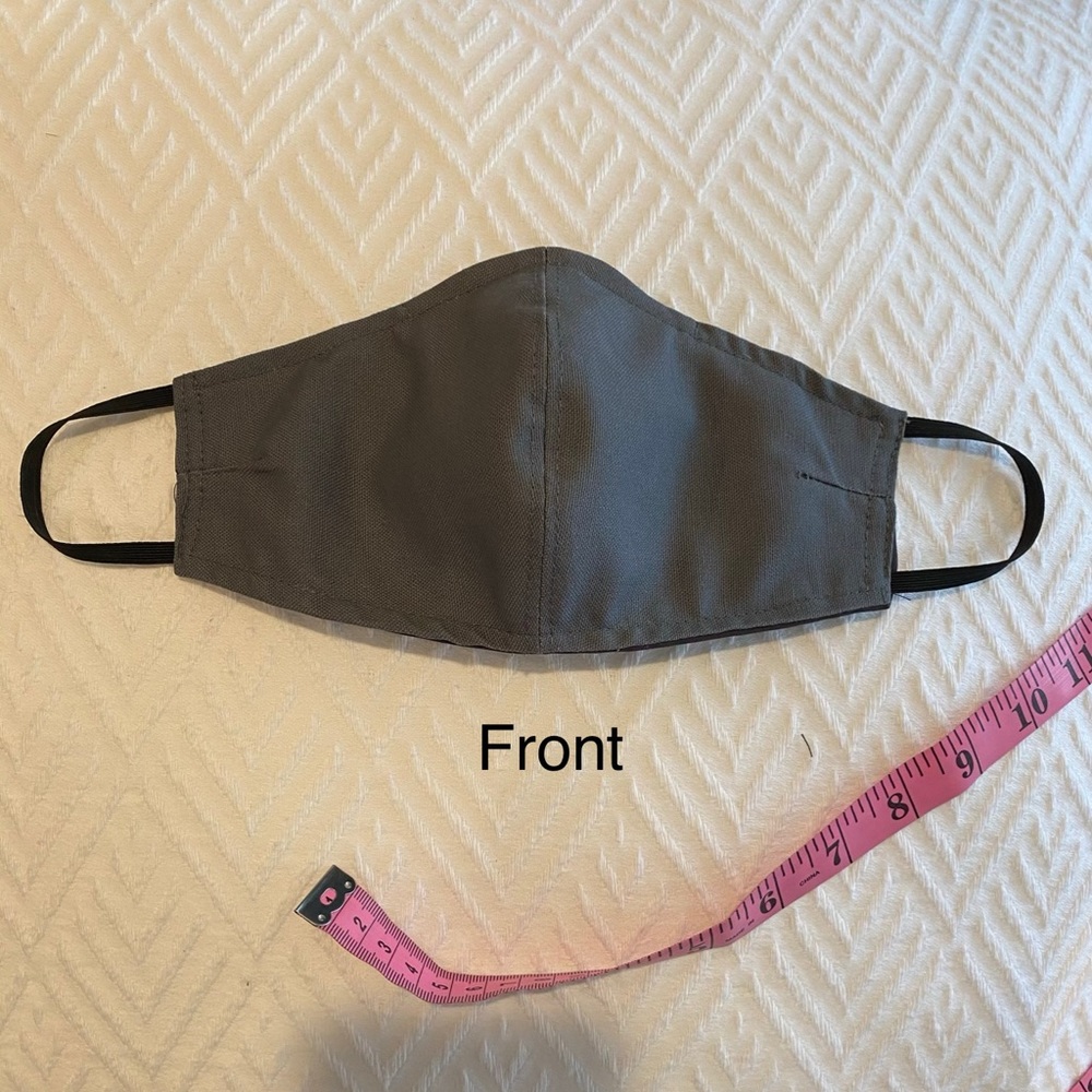 Dark gray cloth face mask